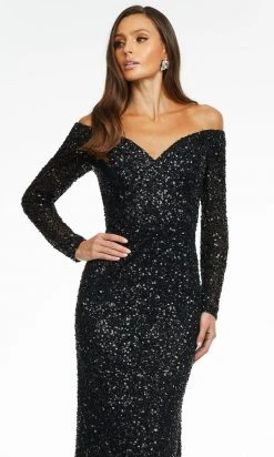 Ashley Lauren - 11176 Long Sleeve Sequin Gown