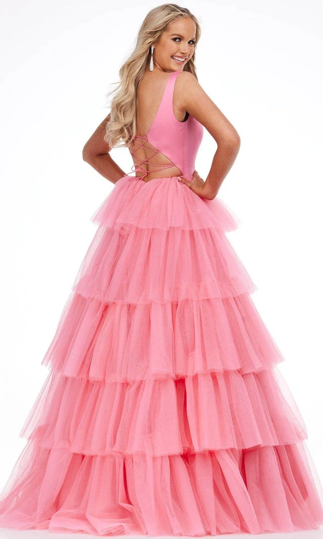 Ashley Lauren - 11187 Sleeveless Tiered Tulle Gown 4 Ashley Lauren - 11187 Sleeveless Tiered Tulle Gown
