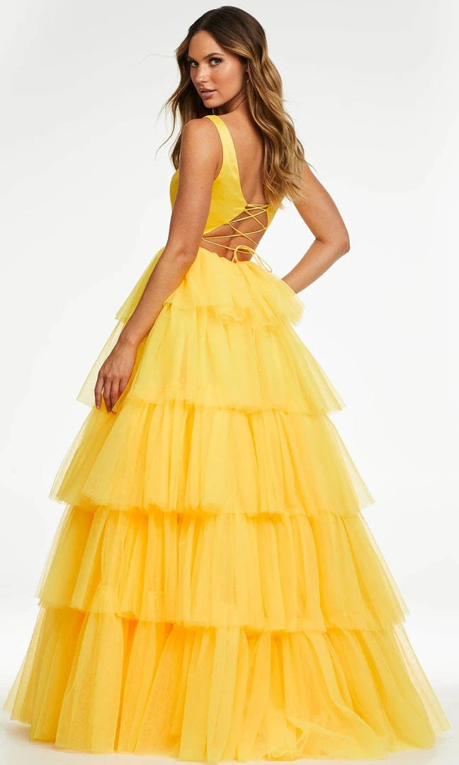 Ashley Lauren - 11187 Sleeveless Tiered Tulle Gown 15 Ashley Lauren - 11187 Sleeveless Tiered Tulle Gown