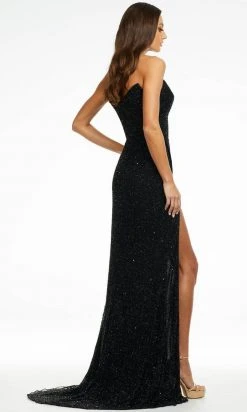Ashley Lauren - 11188 Beaded High Slit Gown
