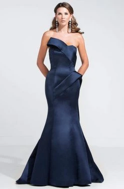 Ashley Lauren - 1125 Asymmetrical Satin Evening Dress