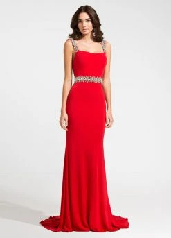Ashley Lauren - 1127 Rhinestone Jersey Evening Dress