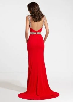 Ashley Lauren - 1127 Rhinestone Jersey Evening Dress