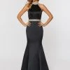 Ashley Lauren - 1192 Beaded High Halter Mermaid Dress With Train