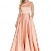 Ashley Lauren - 1209 One Shoulder Pleated Ball Gown