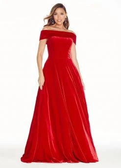 Ashley Lauren - 1301 Off The Shoulder Velvet Ball Gown