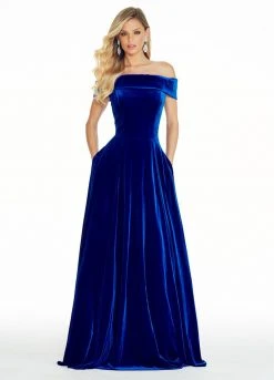 Ashley Lauren - 1301 Off The Shoulder Velvet Ball Gown