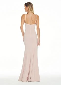 Ashley Lauren - 1320 Spaghetti Strap Jersey Prom Dress