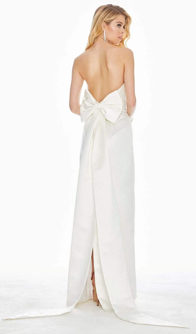 Ashley Lauren - 1397 Strapless Bustier Bow Accented Long Gown 4 Ashley Lauren - 1397 Strapless Bustier Bow Accented Long Gown