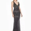 Ashley Lauren - 1420 Beaded Plunging V-Neck Evening Dress 2 Ashley Lauren - 1420 Beaded Plunging V-Neck Evening Dress