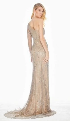Ashley Lauren - 1425 One Shoulder Beaded Evening Gown