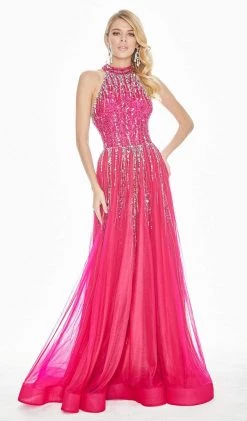 Ashley Lauren - 1426 Sequin Embellished High Halter Gown