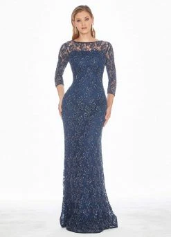 Ashley Lauren - 1433 Sequin Embellished Stretch Lace Dress