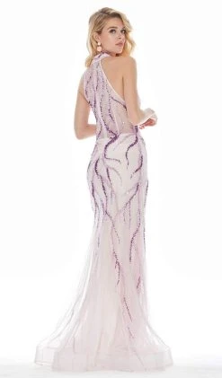 Ashley Lauren - 1437 Sequin Embellished High Halter Dress