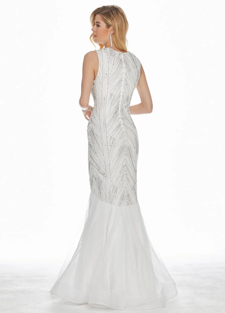 Ashley Lauren - 1444 Bedazzled Jewel Neck Tulle Mermaid Dress 12 Ashley Lauren - 1444 Bedazzled Jewel Neck Tulle Mermaid Dress