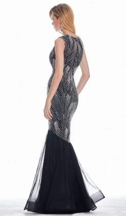 Ashley Lauren - 1444 Bedazzled Jewel Neck Tulle Mermaid Dress 13 Ashley Lauren - 1444 Bedazzled Jewel Neck Tulle Mermaid Dress