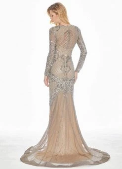 Ashley Lauren - 1445 Sequin Embellished Illusion Jewel Dress 9 Ashley Lauren - 1445 Sequin Embellished Illusion Jewel Dress