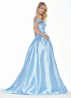 Ashley Lauren - 1476 Beaded Plunging Off-Shoulder Ballgown With Train 24 Ashley Lauren - 1476 Beaded Plunging Off-Shoulder Ballgown With Train