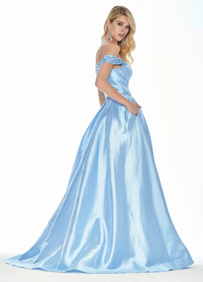 Ashley Lauren - 1476 Beaded Plunging Off-Shoulder Ballgown With Train 13 Ashley Lauren - 1476 Beaded Plunging Off-Shoulder Ballgown With Train