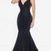 Ashley Lauren - 1503 Sleeveless Metallic Scuba Mermaid Evening Dress