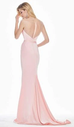 Ashley Lauren - 1524 Pearl Beaded Bateau Trumpet Dress