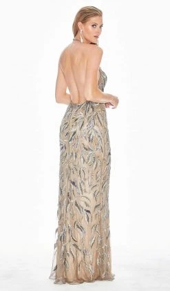 Ashley Lauren - 1563 Halter Sequined Sheath Evening Dress