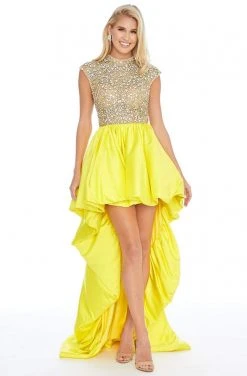 Ashley Lauren - 1787 Crystal Beaded High Neck A-line Dress 15 Ashley Lauren - 1787 Crystal Beaded High Neck A-line Dress