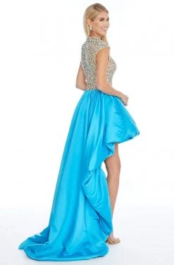 Ashley Lauren - 1787 Crystal Beaded High Neck A-line Dress 12 Ashley Lauren - 1787 Crystal Beaded High Neck A-line Dress