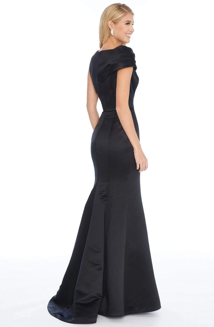 Ashley Lauren - 1788 Asymmetric Pleated Satin Trumpet Dress 4 Ashley Lauren - 1788 Asymmetric Pleated Satin Trumpet Dress