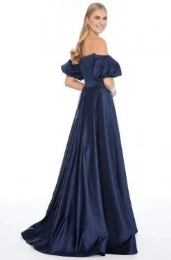 Ashley Lauren - 1790 Off-Shoulder Satin A-line Gown