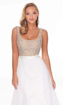 Ashley Lauren - 1990 Embellished Scoop Dress With Overskirt 9 Ashley Lauren - 1990 Embellished Scoop Dress With Overskirt
