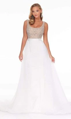 Ashley Lauren - 1990 Embellished Scoop Dress With Overskirt 8 Ashley Lauren - 1990 Embellished Scoop Dress With Overskirt