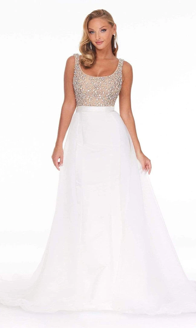 Ashley Lauren - 1990 Embellished Scoop Dress With Overskirt 5 Ashley Lauren - 1990 Embellished Scoop Dress With Overskirt