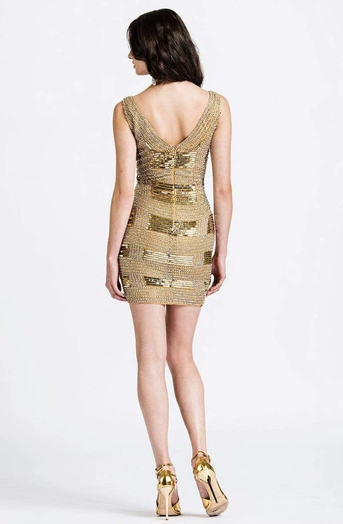 Ashley Lauren - 4001 Fully Beaded Cocktail Dress 4 Ashley Lauren - 4001 Fully Beaded Cocktail Dress