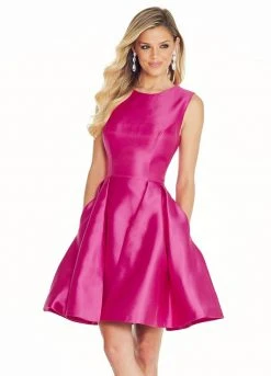 Ashley Lauren - 4057 Mikado Cocktail Dress With Overskirt