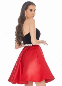 Ashley Lauren - 4078 Crystal Beaded Velvet Satin A-line Dress 13 Ashley Lauren - 4078 Crystal Beaded Velvet Satin A-line Dress