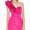 Ashley Lauren - 4172 Ruffled One Shoulder Fitted Dress 1 Ashley Lauren - 4172 Ruffled One Shoulder Fitted Dress