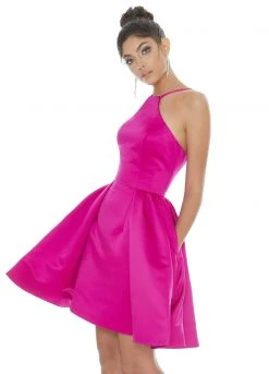 Ashley Lauren - 4201 Halter Sheath Cocktail Dress With Overskirt 13 Ashley Lauren - 4201 Halter Sheath Cocktail Dress With Overskirt