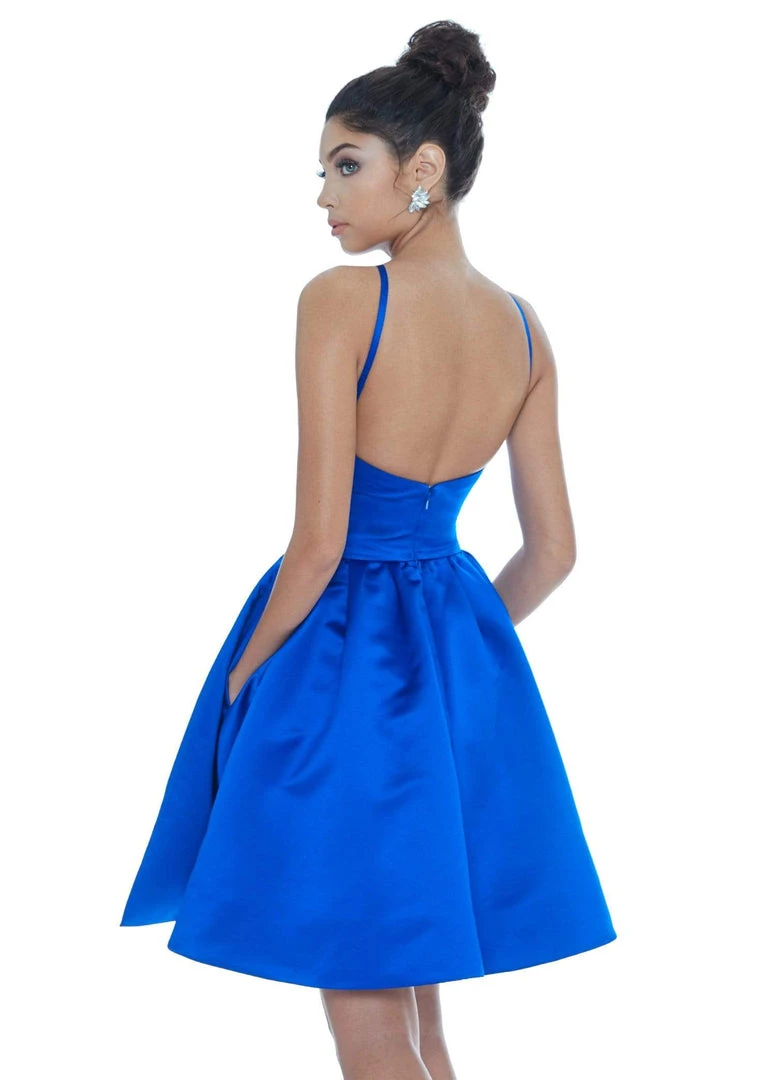 Ashley Lauren - 4201 Halter Sheath Cocktail Dress With Overskirt 8 Ashley Lauren - 4201 Halter Sheath Cocktail Dress With Overskirt