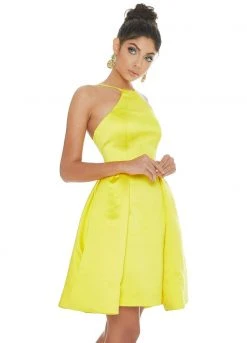 Ashley Lauren - 4201 Halter Sheath Cocktail Dress With Overskirt 18 Ashley Lauren - 4201 Halter Sheath Cocktail Dress With Overskirt