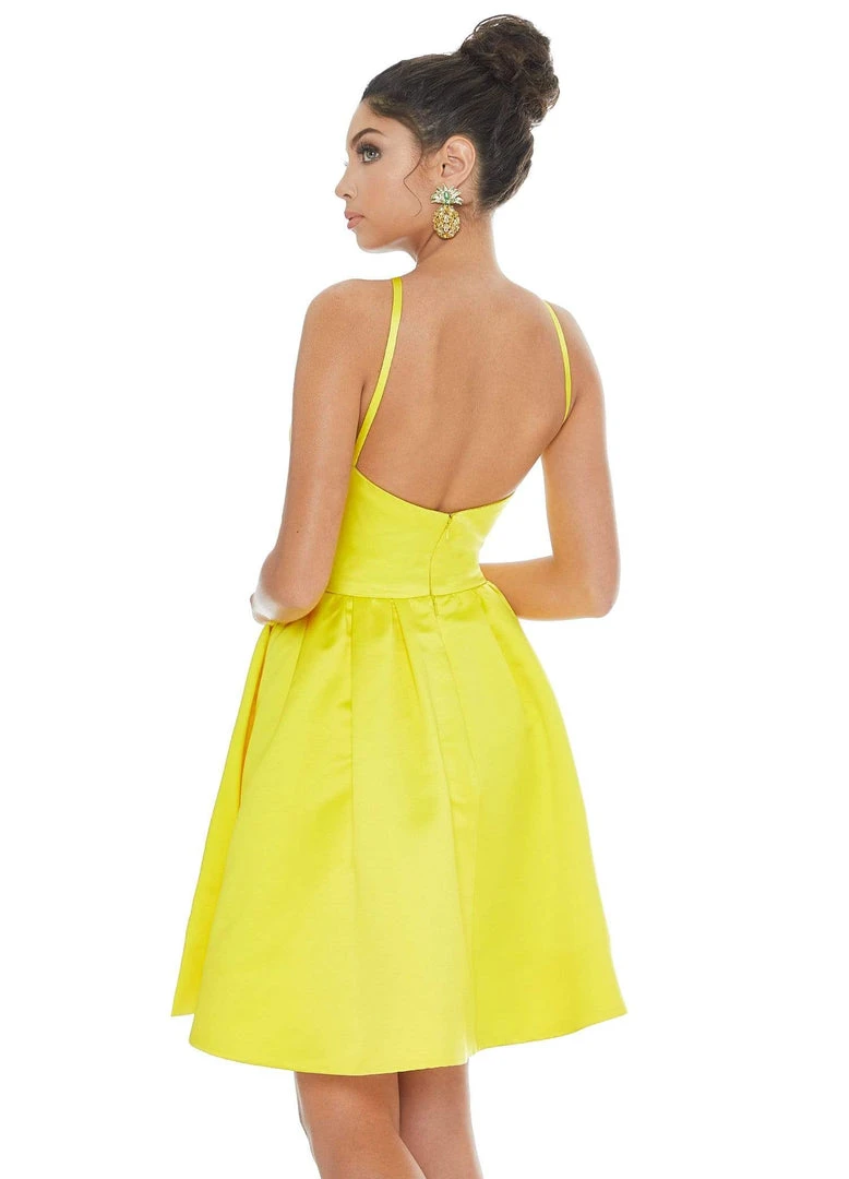 Ashley Lauren - 4201 Halter Sheath Cocktail Dress With Overskirt 11 Ashley Lauren - 4201 Halter Sheath Cocktail Dress With Overskirt