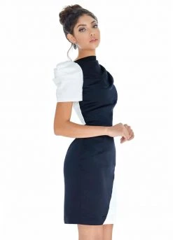 Ashley Lauren - 4207 Color Block Satin Short Dress 11 Ashley Lauren - 4207 Color Block Satin Short Dress