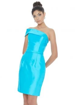 Ashley Lauren - 4215 One Shoulder Column Cocktail Dress
