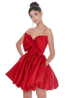 Ashley Lauren - 4218 Bowed Strapless A-Line Cocktail Dress