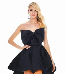 Ashley Lauren - 4218 Bowed Strapless A-Line Cocktail Dress