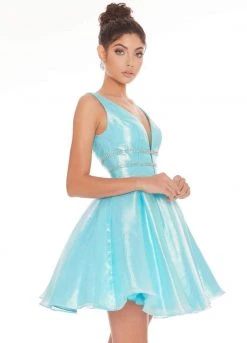 Ashley Lauren - 4242 Jeweled Belt Organza Cocktail Dress