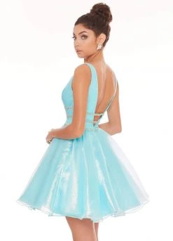 Ashley Lauren - 4242 Jeweled Belt Organza Cocktail Dress