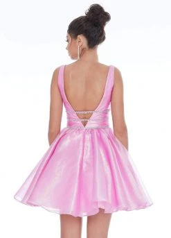 Ashley Lauren - 4242 Jeweled Belt Organza Cocktail Dress