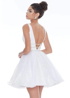 Ashley Lauren - 4242 Jeweled Belt Organza Cocktail Dress