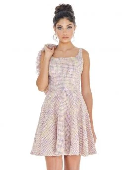 Ashley Lauren - 4282 Tweed A-line Dress With Jacket
